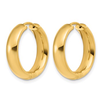 Leslie's 14K Polished Hinged Hoop Earrings — alternate view
