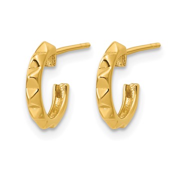 Leslie's 14K Polished Geometric C-Hoop Post Earrings — alternate view