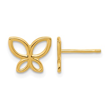 Leslie's 14K Polished Butterfly Post Earrings