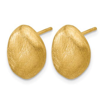 Leslie's 14K With Scratch Finish Post Earrings — alternate view