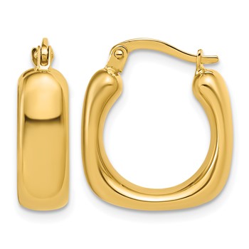 Leslie's 14K Polished Square Hoop Earrings