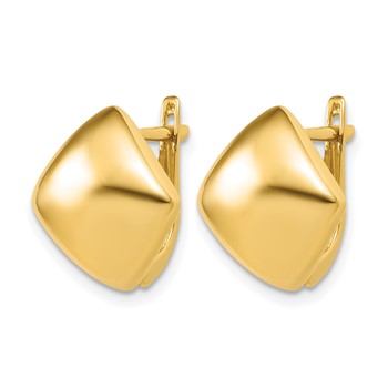 Leslie's 14K Polished Geometric Hinged Hoop Earrings — alternate view