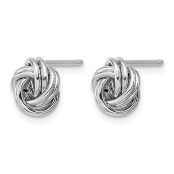 Leslie's 14K White Gold Polished Love Knot Post Earrings — alternate view