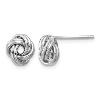 Leslie's 14K White Gold Polished Love Knot Post Earrings