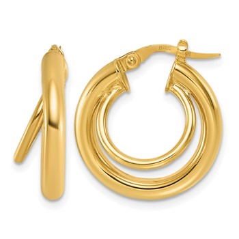Leslie's 14K Polished Round Hoop Earrings