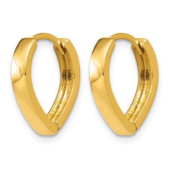 Leslie's 14K Polished Geometric Huggie Hoop Earrings — alternate view