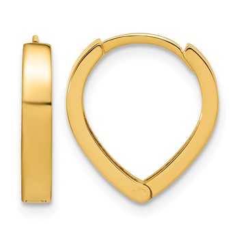 Leslie's 14K Polished Geometric Huggie Hoop Earrings