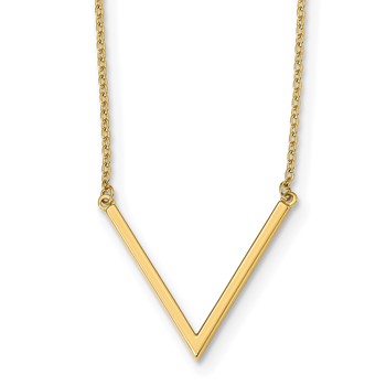 Leslie's 14K Polished with 1 in ext. Necklace