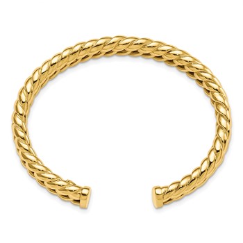 Leslie's 14K Polished Fancy Link Cuff Bangle — alternate view