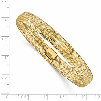 Leslie's 14K Polished Mesh Stretch Bracelet — alternate view