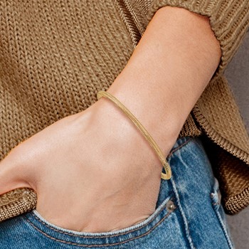 Leslie's 14K Polished Mesh Stretch Bracelet — alternate view