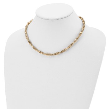Leslie's 14K Polished Twisted Fancy Link Necklace — alternate view