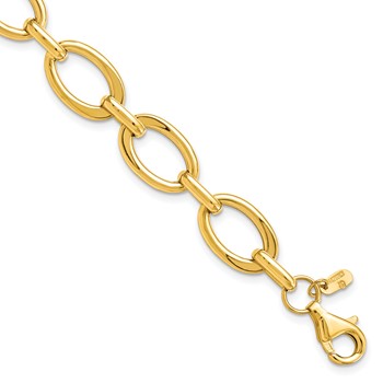 Leslie's 14K Polished Link Bracelet