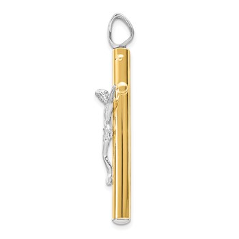 Leslie's 14K Two-tone Crucifix Pendant — alternate view