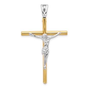 Leslie's 14K Two-tone Crucifix Pendant
