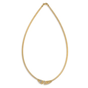 Leslie's 14K & White Rhodium Mesh D/C Necklace — alternate view