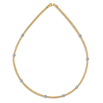 Leslie's 14K with Rhodium Polished D/C Mesh Necklace — alternate view