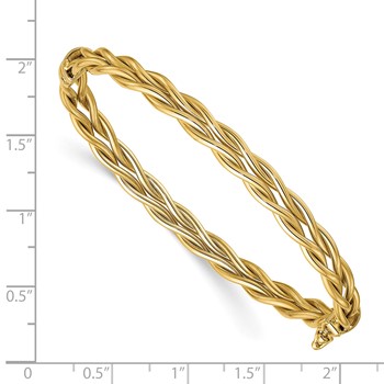 Leslie's 14K Polished Weaved Hinged Bangle — alternate view