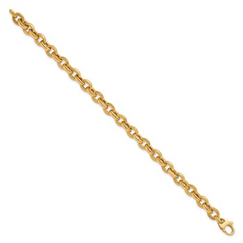 Leslie's 14K Polished and Textured Link Bracelet — alternate view