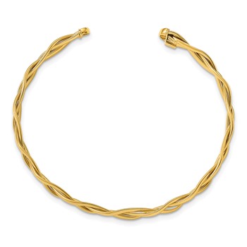 Leslie's 14k Polished Braided Cuff Bangle — alternate view