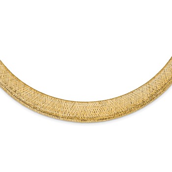 Leslie's 14k Polished/Textured Stretch Necklace