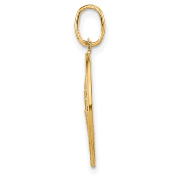 Leslie's 14k Polished and Satin Round St. Christopher Pendant — alternate view