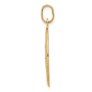 Leslie's 14k Polished and Satin Oval St. Christopher Pendant — alternate view