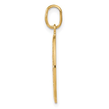 Leslie's 14k Polished and Satin Oval St. Christopher Pendant — alternate view