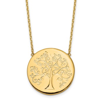 Leslie's 14k Polished Tree of Life Necklace
