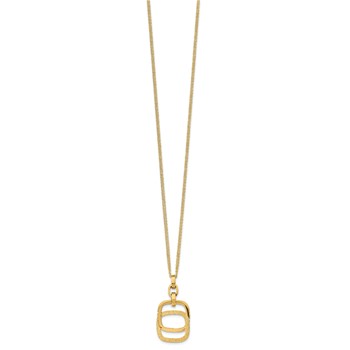 Leslie's 14k Polished and Brushed Double-strand Necklace — alternate view