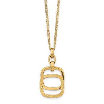 Leslie's 14k Polished and Brushed Double-strand Necklace