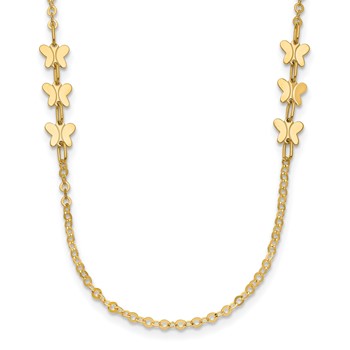 Leslie's 14k Polished Butterfly Necklace