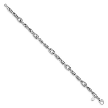 Leslie's 14k White Gold Polished Link Bracelet — alternate view