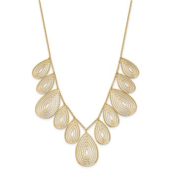 Leslie's 14k Polished Diamond-cut Fancy 16.75 inch with 2 inch extender Necklace — alternate view