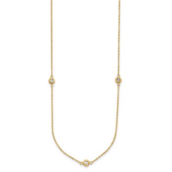 Leslie's 14k Two-tone Polished D/C Necklace — alternate view