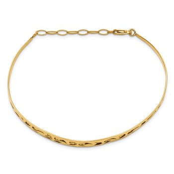 Leslie's 14k Polished D/C w/ Safety Chain Bangle — alternate view