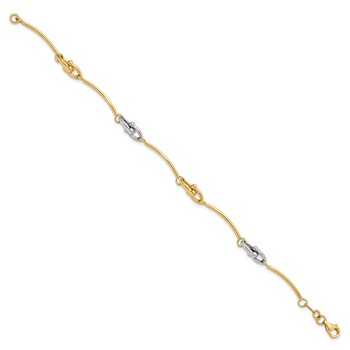 Leslie's 14K Two-tone Polished Bracelet — alternate view