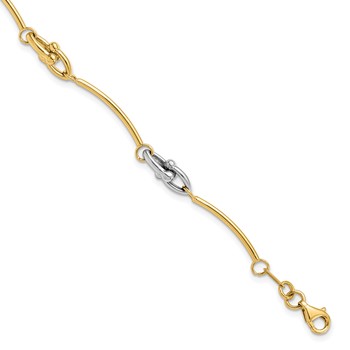 Leslie's 14K Two-tone Polished Bracelet
