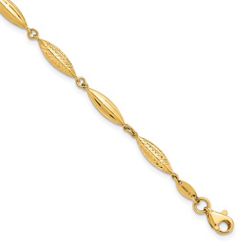 Leslie's 14k Polished D/C Fancy Link Bracelet