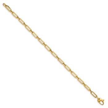 Leslie's 14K Polished Flat Oval Link Bracelet — alternate view