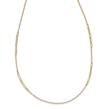 Leslie's 14k Polished Textured Necklace — alternate view