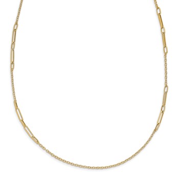 Leslie's 14k Polished Textured Necklace