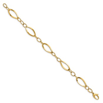 Leslie's 14K Polished D/C Fancy Link Bracelet — alternate view
