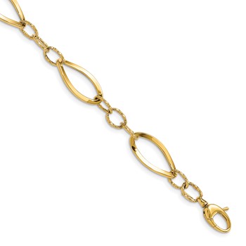 Leslie's 14K Polished D/C Fancy Link Bracelet