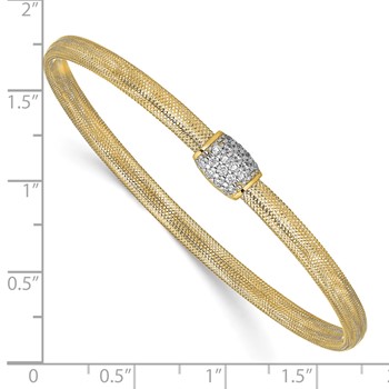 Leslie's 14K CZ Polished Stretch Bangle — alternate view