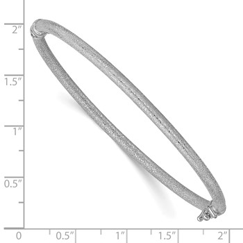 Leslie's 14K White Gold Textured Hinged Bangle — alternate view