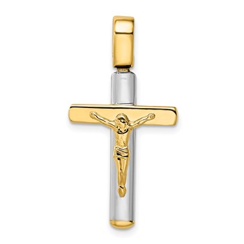 Leslie's 14K Two-tone Crucifix Pendant