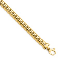 Stainless Steel Polished Double Row Square 8in Toggle Bracelet - Quality  Gold