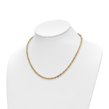 Leslie's 14K Two-tone Polished Link Necklace — alternate view