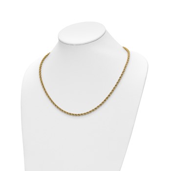 Leslie's 14K Two-tone Polished Textured Rope Necklace — alternate view